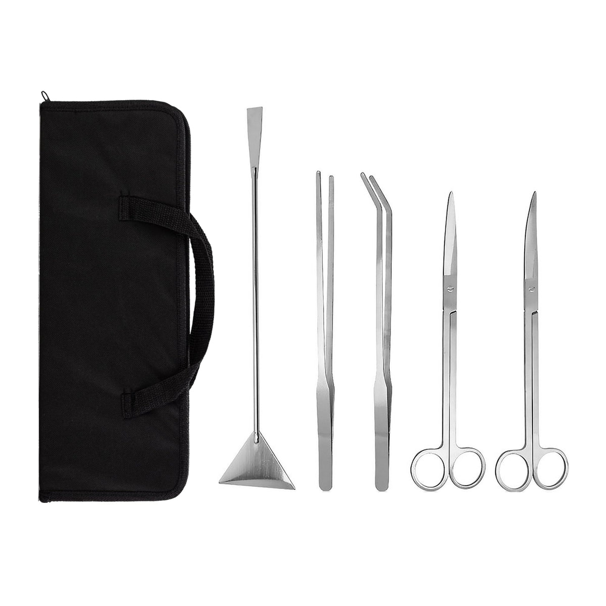 5 in 1 Aquarium Scissors Tweezers Spatula Stainless Steel Aquascaping Tools I4072