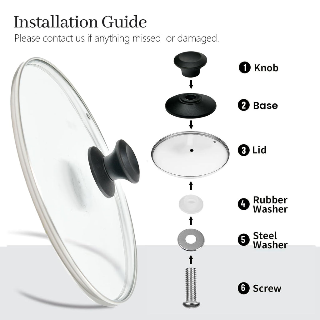 13 In Tempered Glass Lid for Cookware S5540