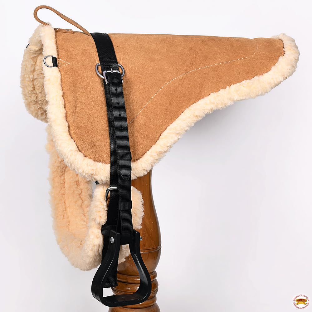 Tan Suede Leather Western Bareback Pad Q816