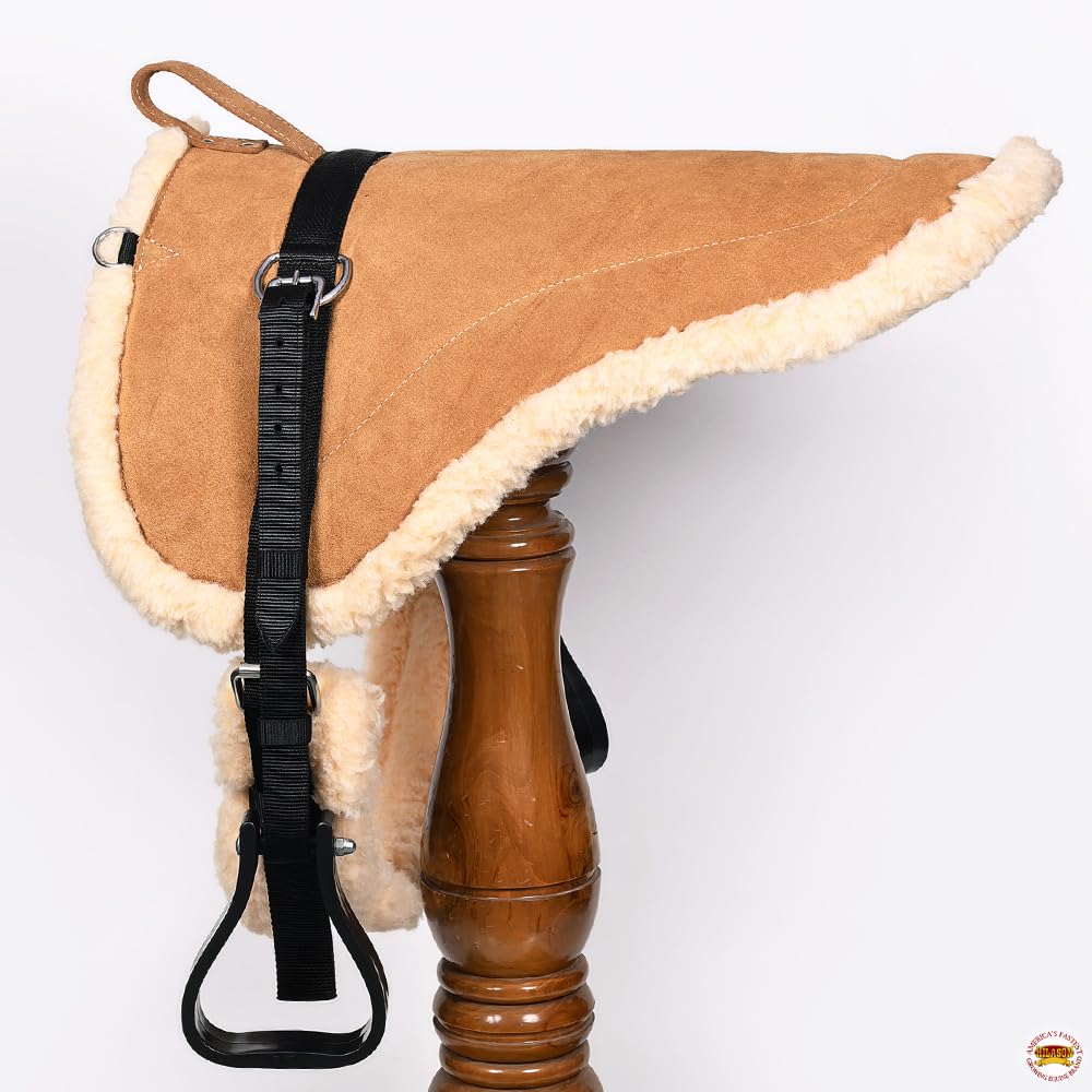 Tan Suede Leather Western Bareback Pad Q816