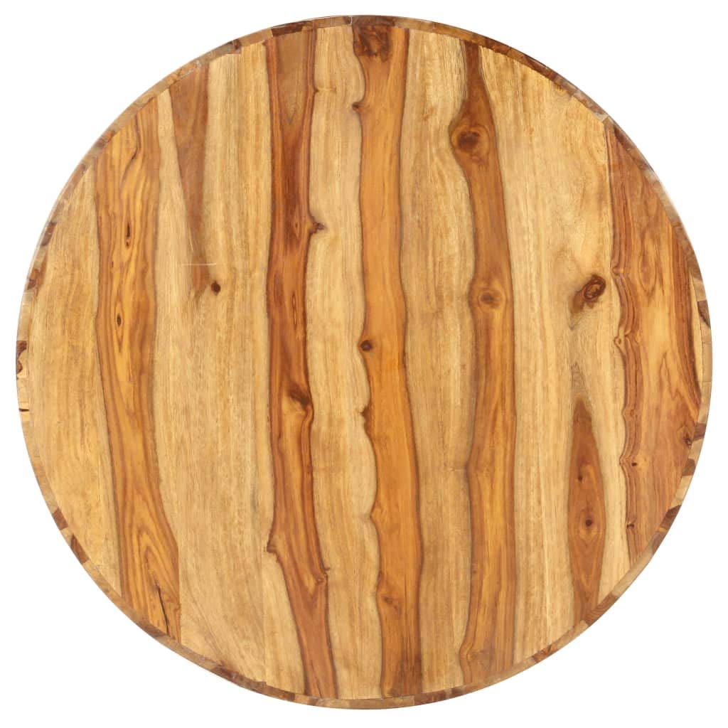 Round Coffee Table 25.6"x11.8" Solid Sheesham Wood C312
