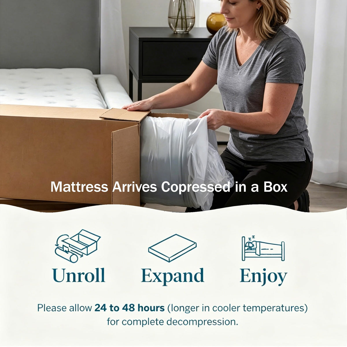 Queen 12 Inch Memory Foam Hybrid Pocket Spring Medium Firm Mattress Q1376
