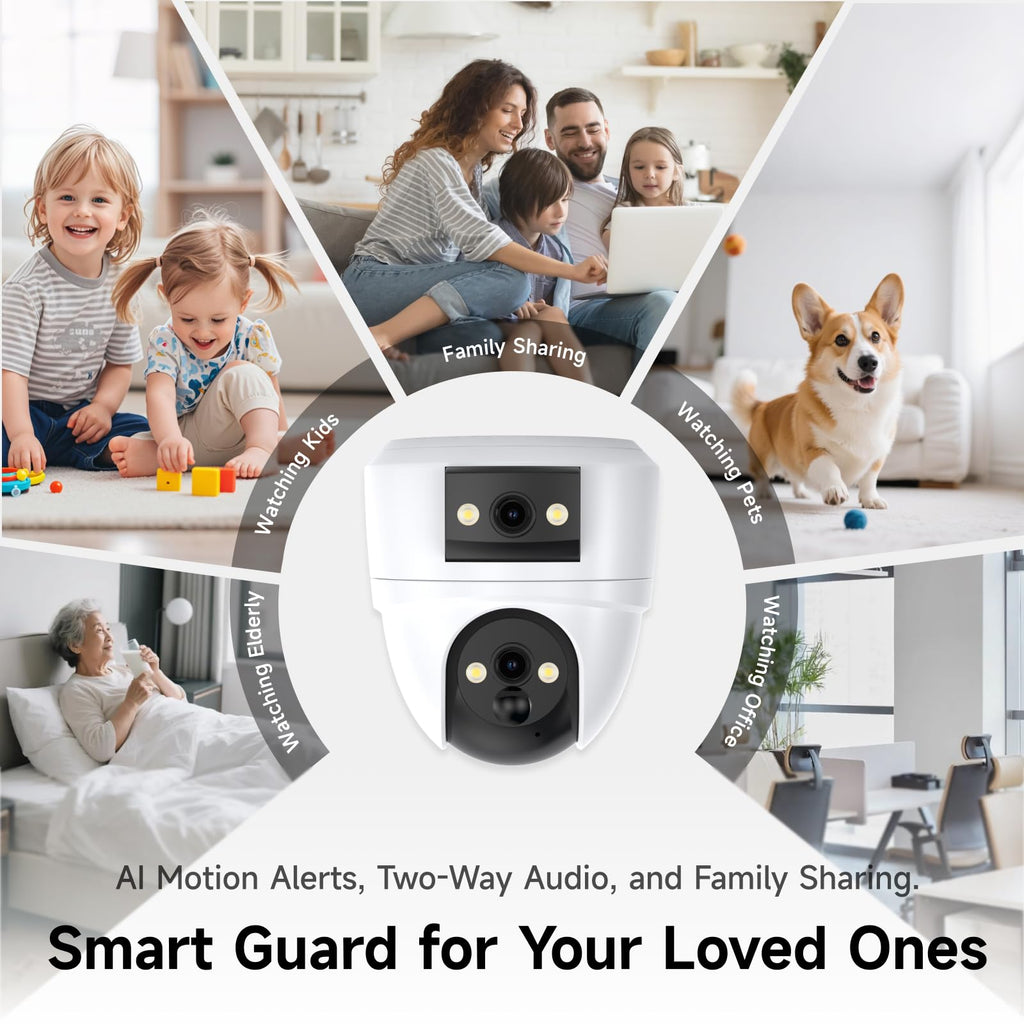 2K Dual Lens Indoor Security Camera X147282