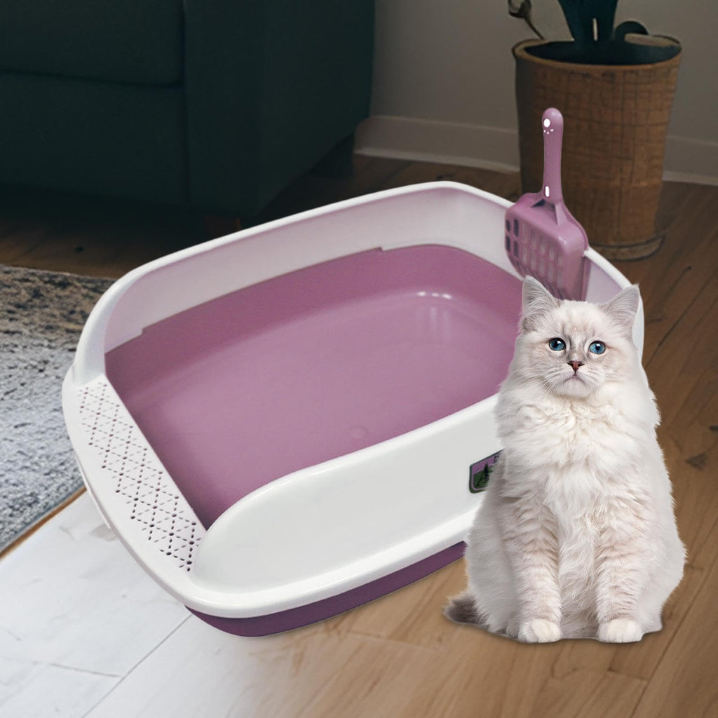 Pink High Sided Cat Litter Box O5323