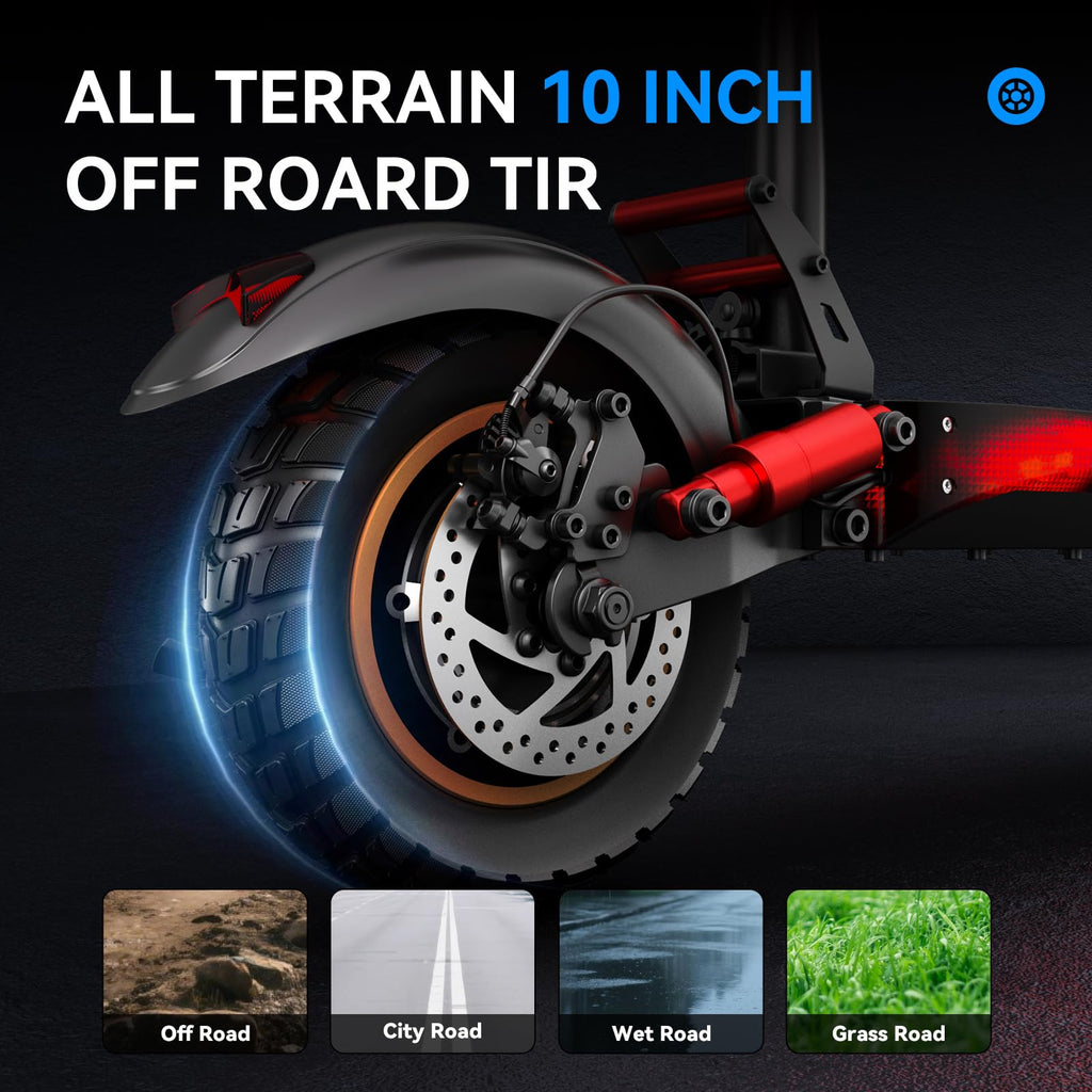 Electric Scooter with Seat 10 inch Off Road Foldable Q1647