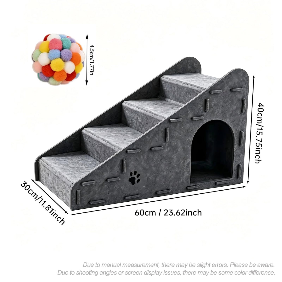 Felt 4-Step Foldable Pet Stairs W7880