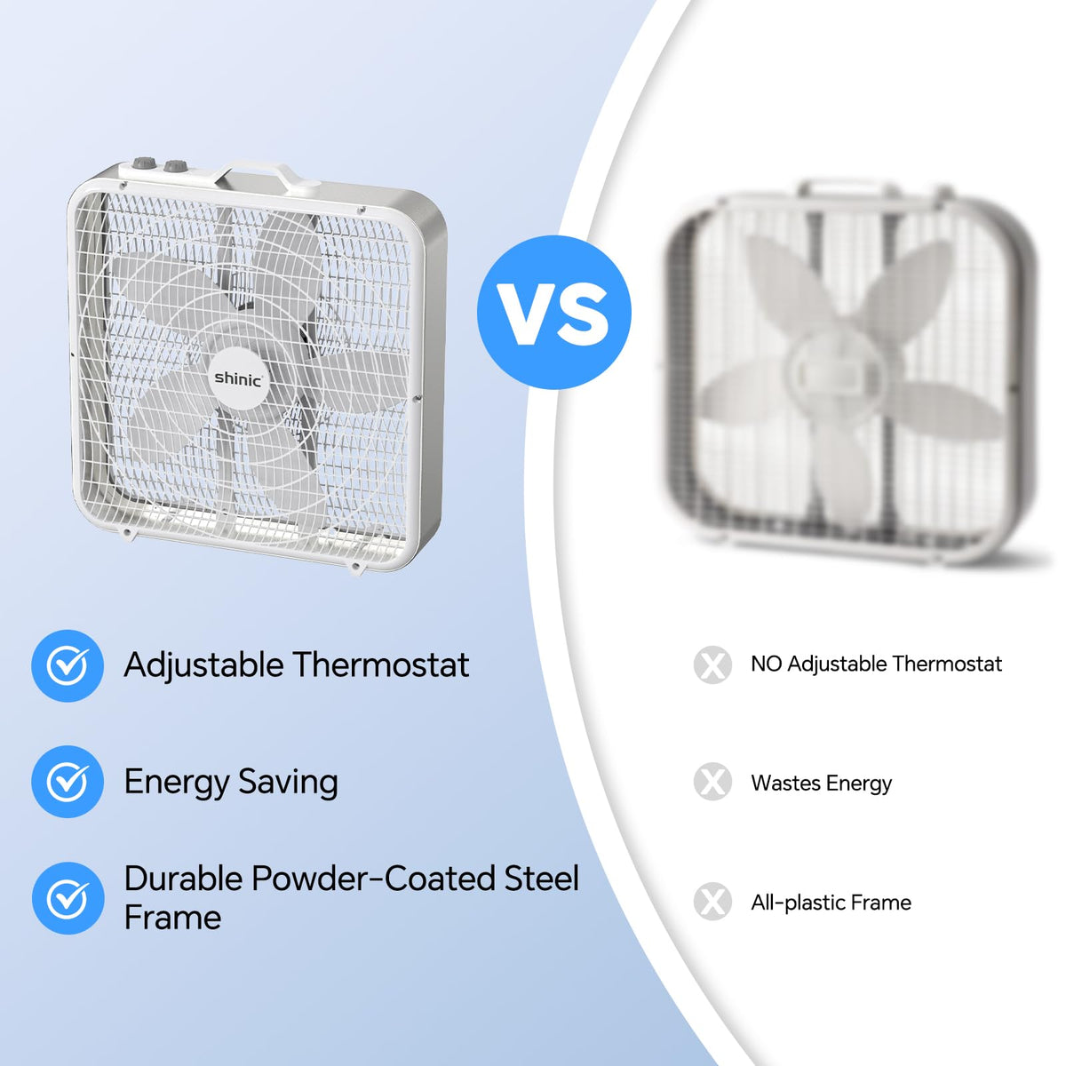 20" Box Fan with Thermostat H9285