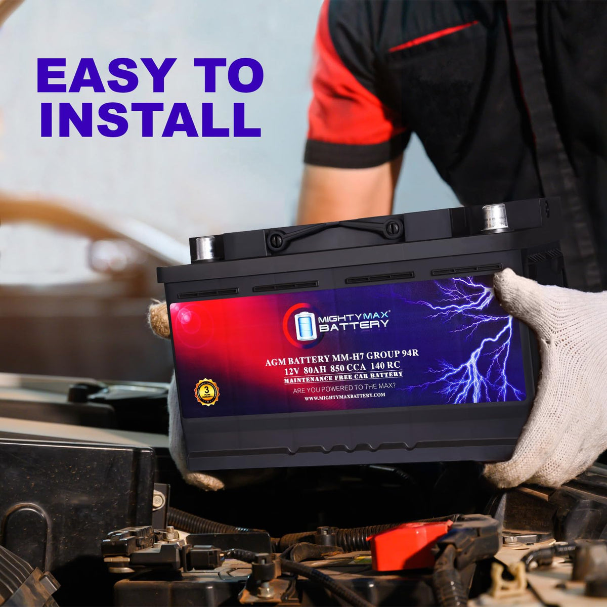 12V 80AH 850 CCA Replacement Battery F34135