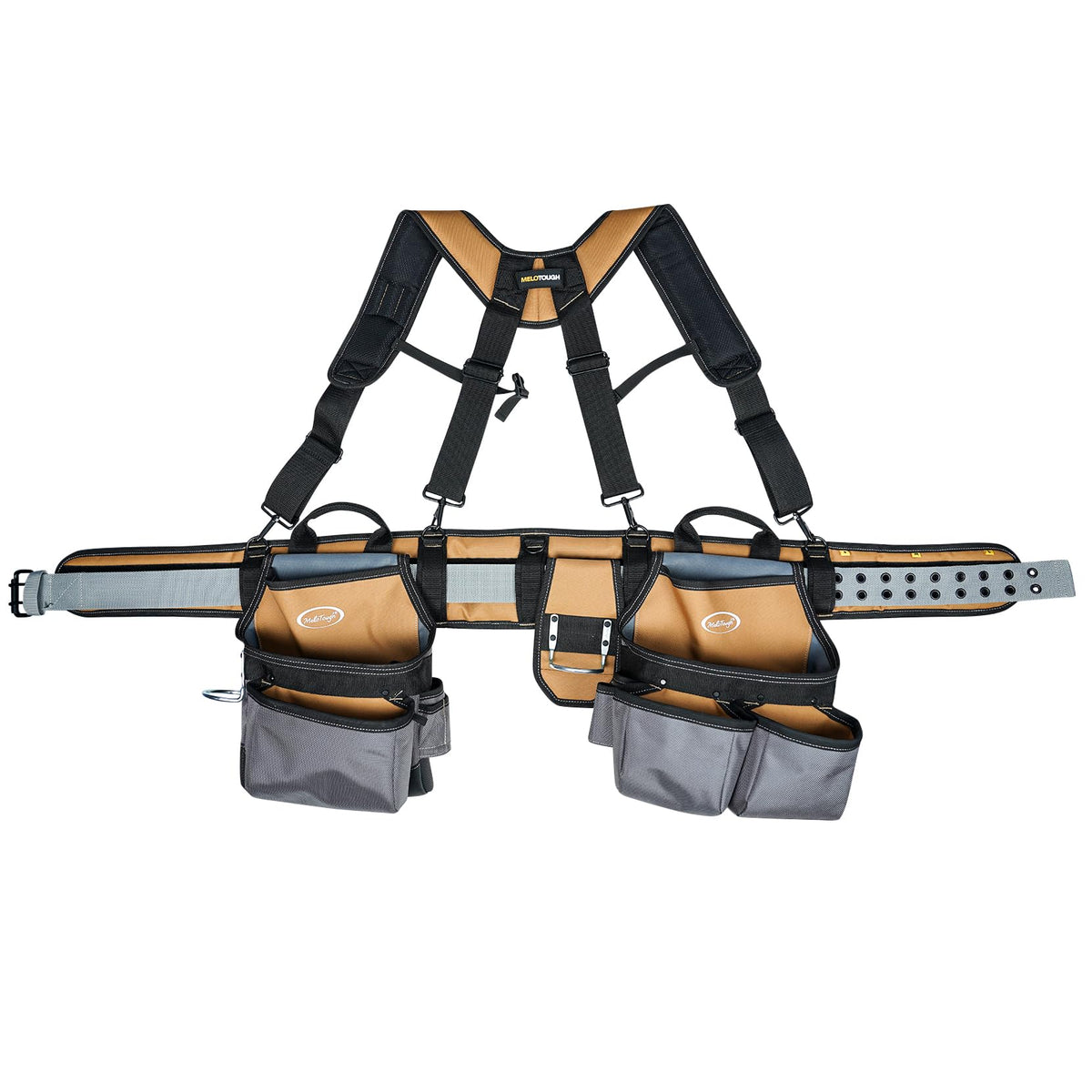Khaki 28-Pocket Tool Belt and Suspenders K703970