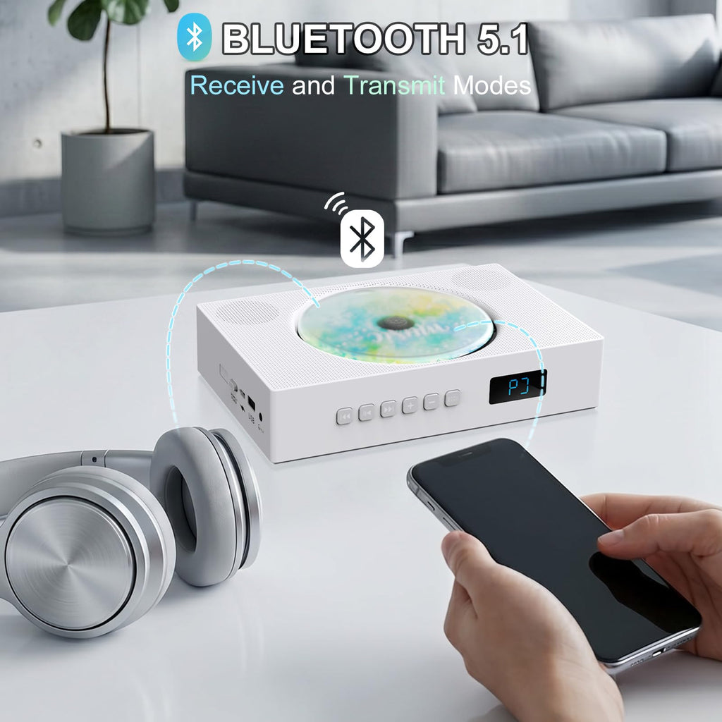 Portable CD Player with Bluetooth & Speakers Q776