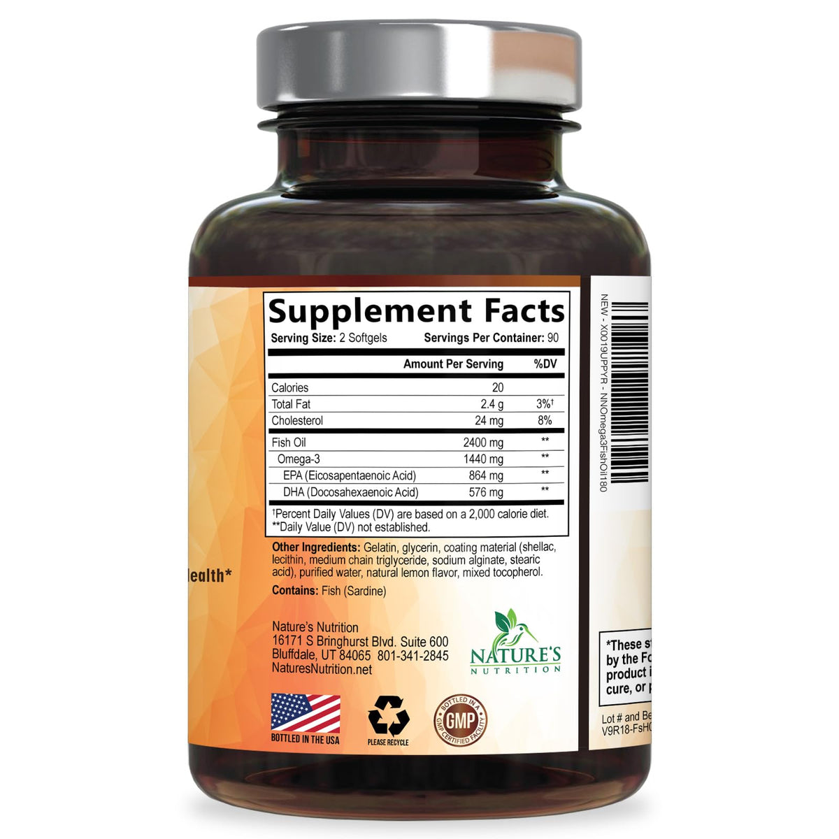 Omega 3 Fish Oil 2400mg Softgels T807815