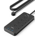 Power Strip with Surge Protector, Outlet Extender, 20W, 12 AC K833