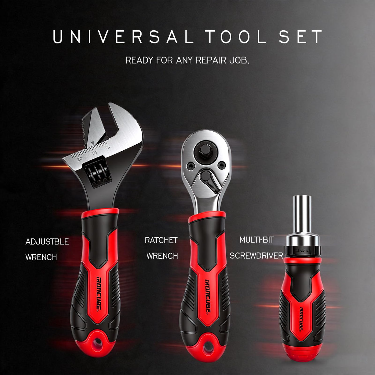53-Piece Socket Ratchet Wrench Set with Ratcheting Screwdriver T8396