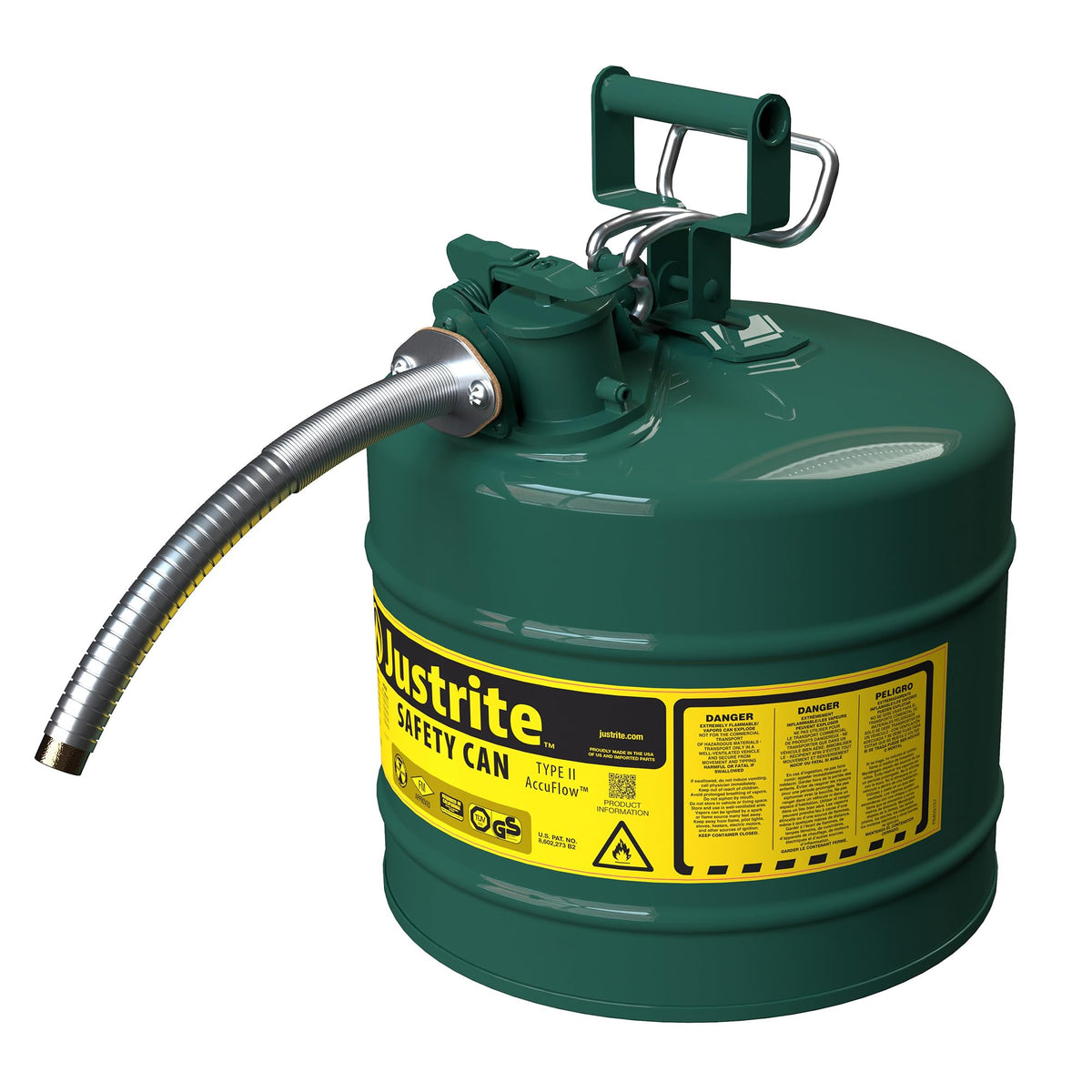 Green Galvanized Steel Safety Can W752