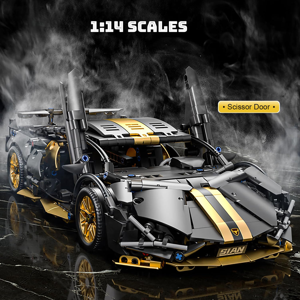 Black 1:14 Race Car Building Block Set R690548