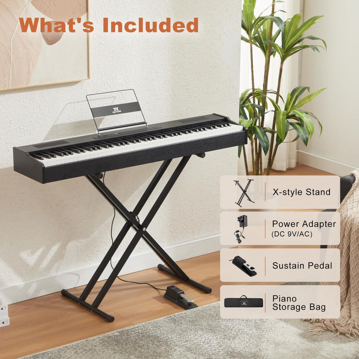 88 Keys Full Weighted Hammer Action Digital Piano X223