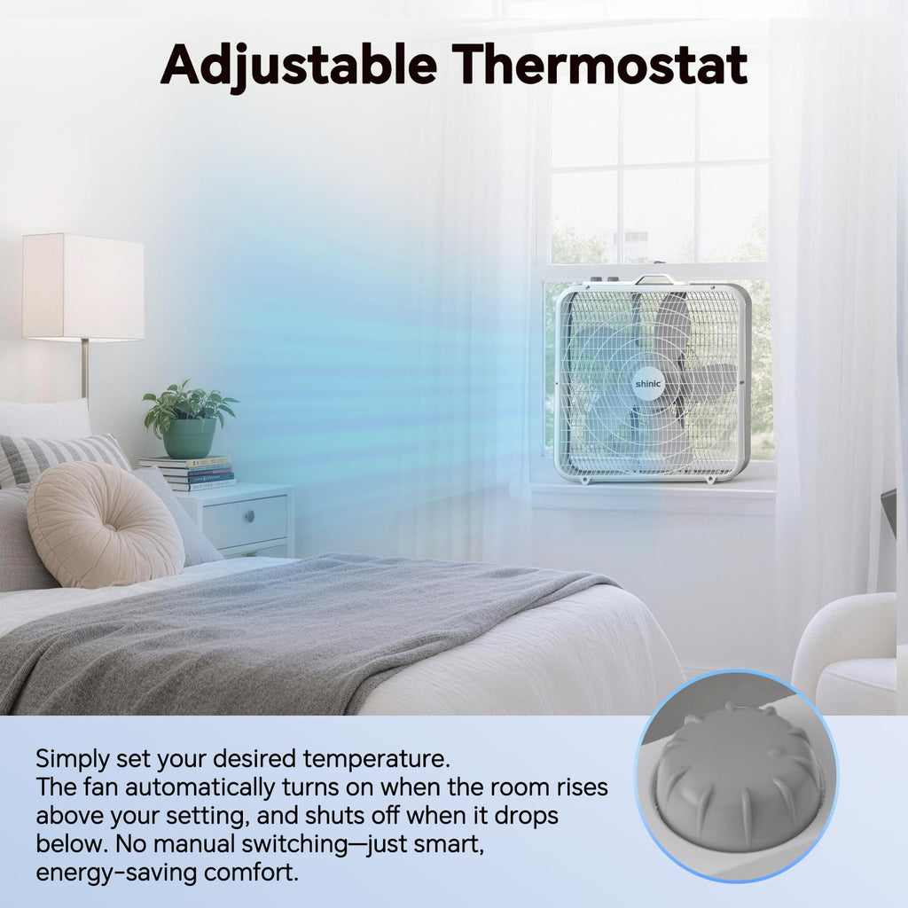 20" Box Fan with Thermostat H9285