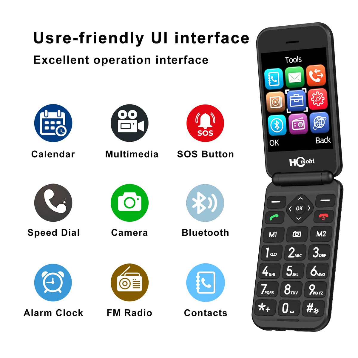 4G Unlocked Flip Phone Dual Screen S525