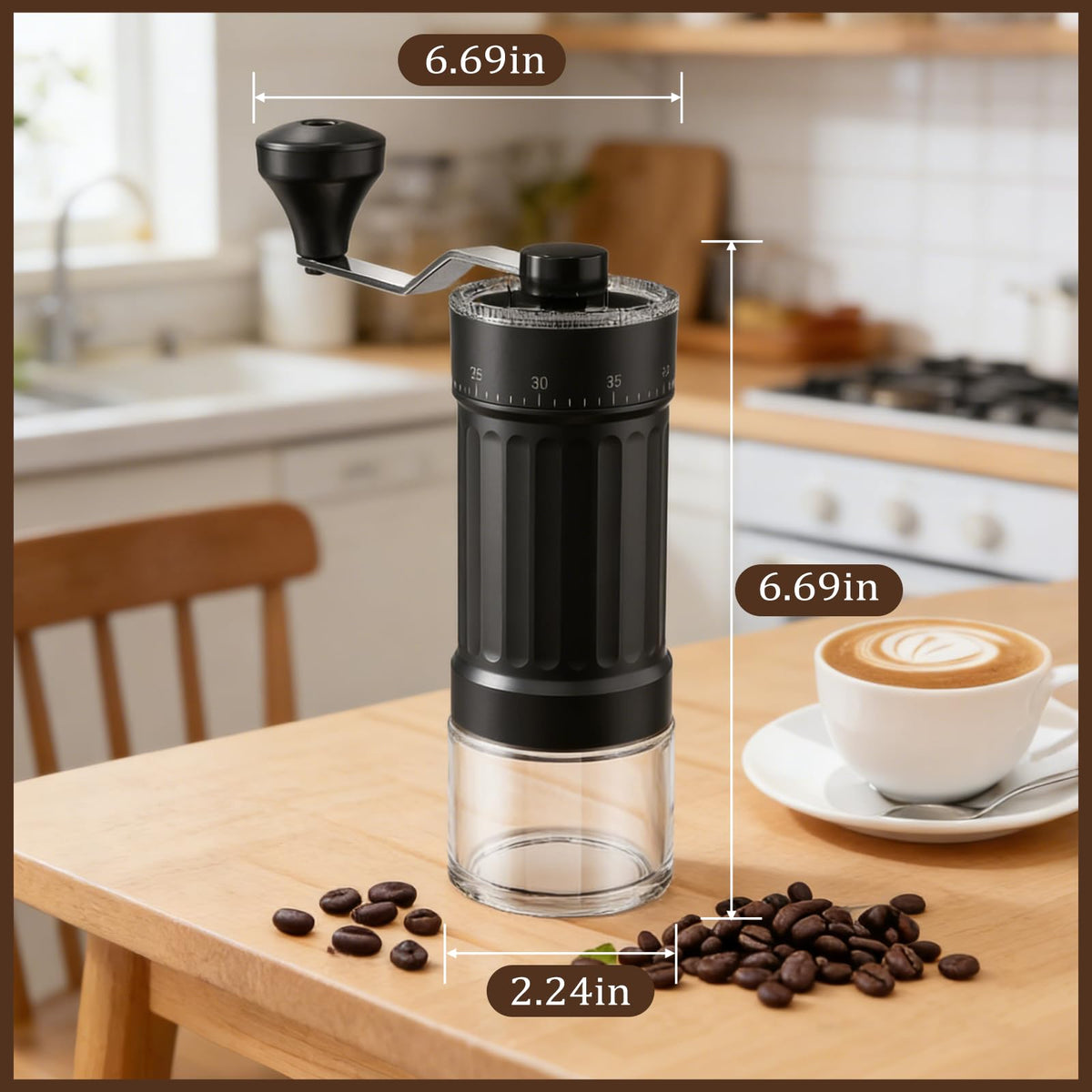 Manual Coffee Grinder with 40 Adjustable Settings, 30g Capacity J62004