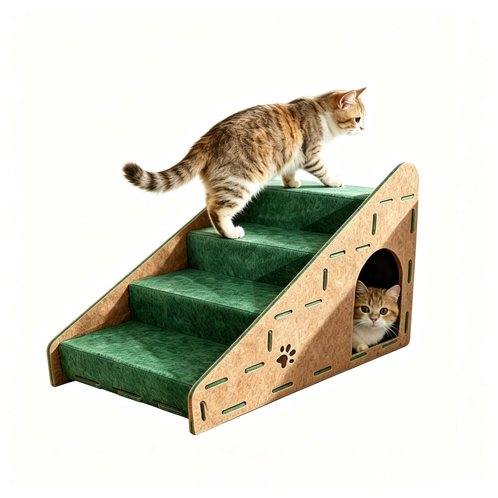 Felt 4-Step Foldable Pet Stairs W7880