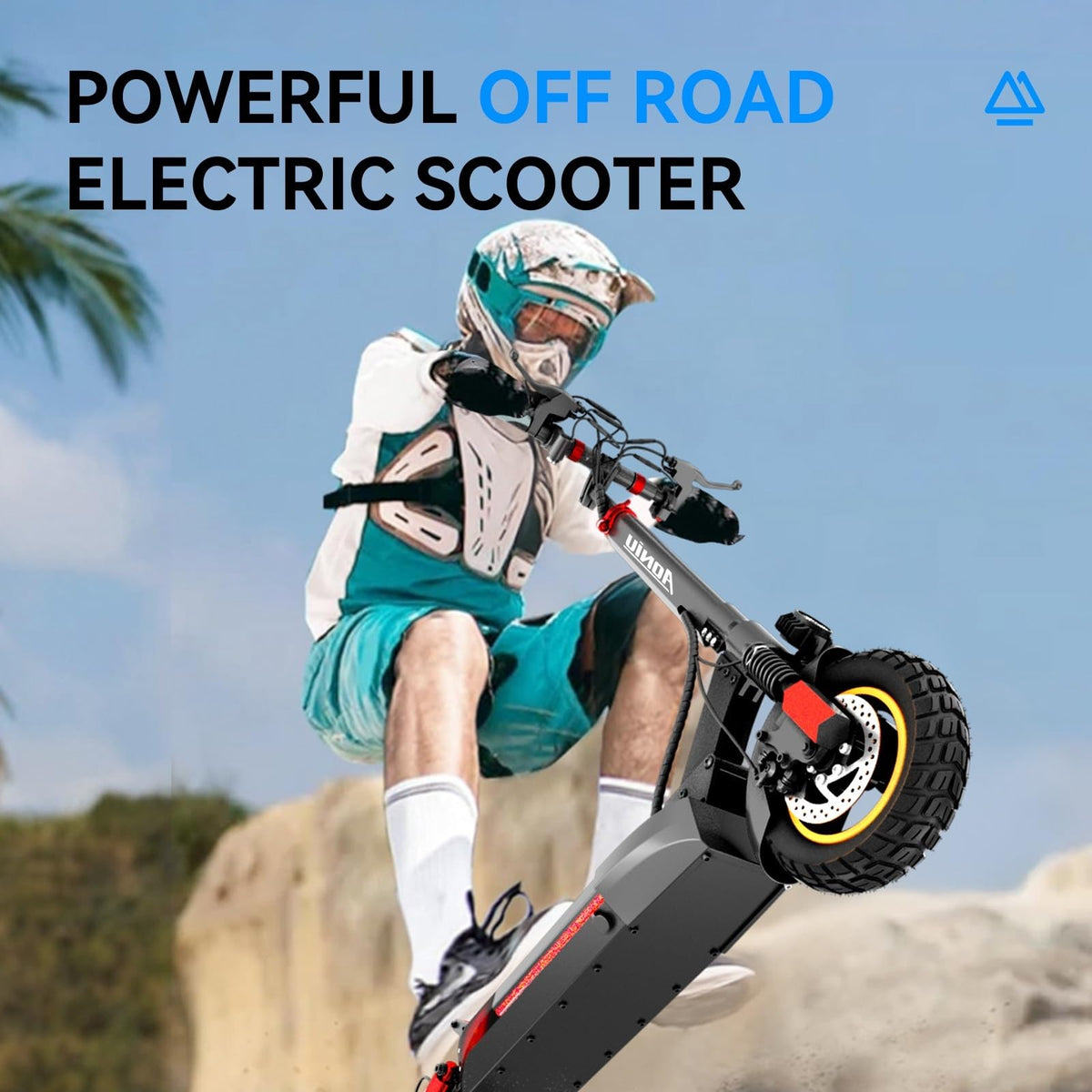 Electric Scooter with Seat 10 inch Off Road Foldable Q1647