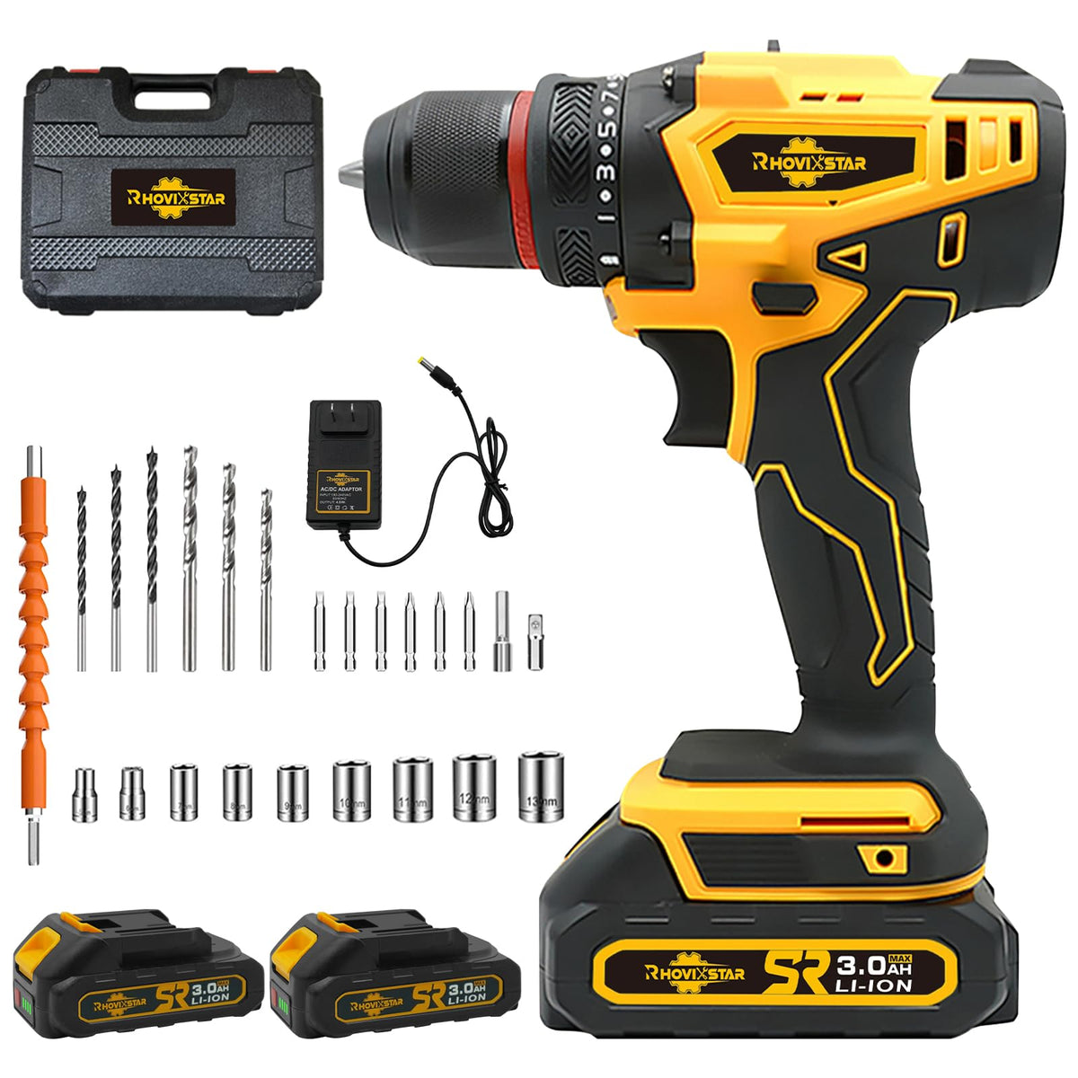 Cordless 20V Power Drill 3/8-Inch Keyless Chuck C475954