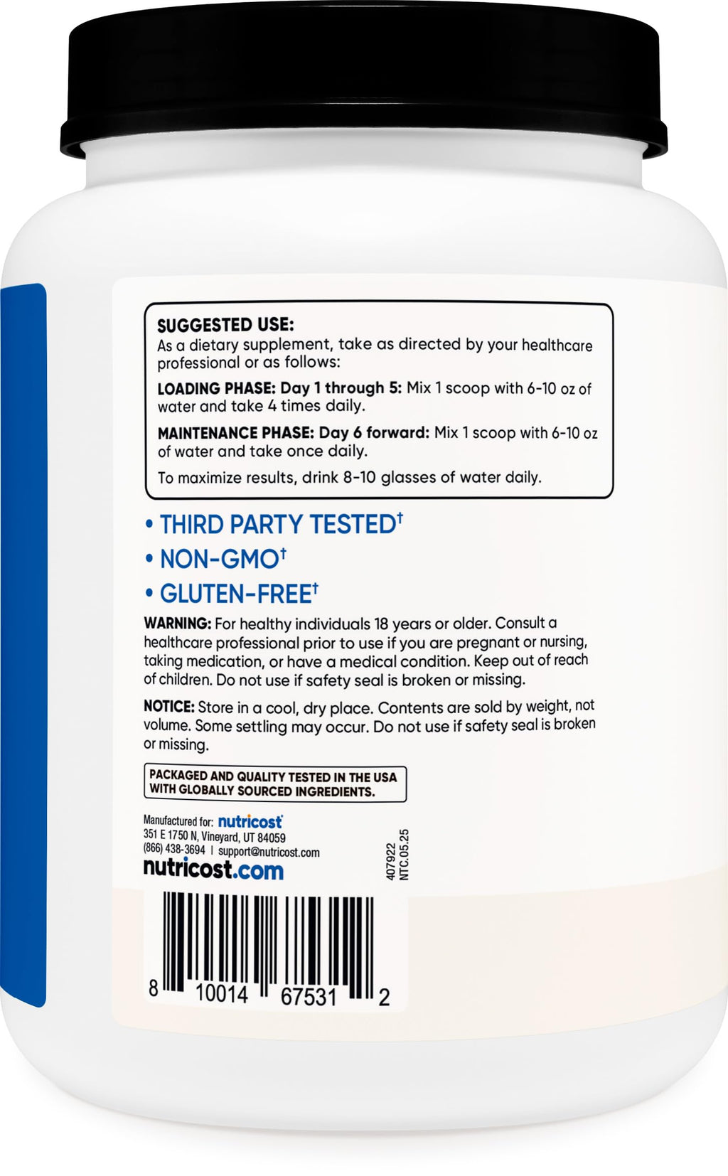 Creatine Monohydrate Micronized Powder 1 KG V667