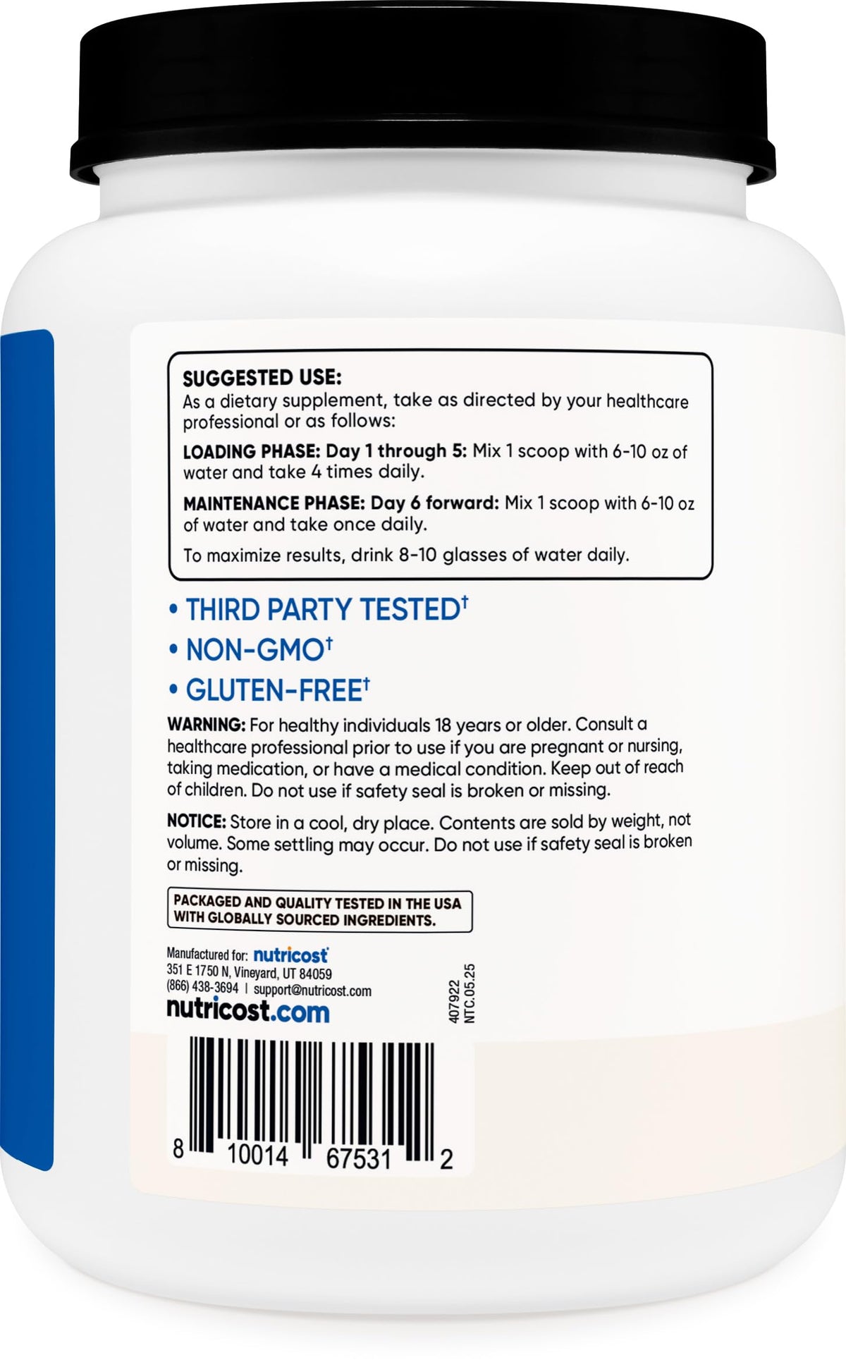 Creatine Monohydrate Micronized Powder 1 KG V667