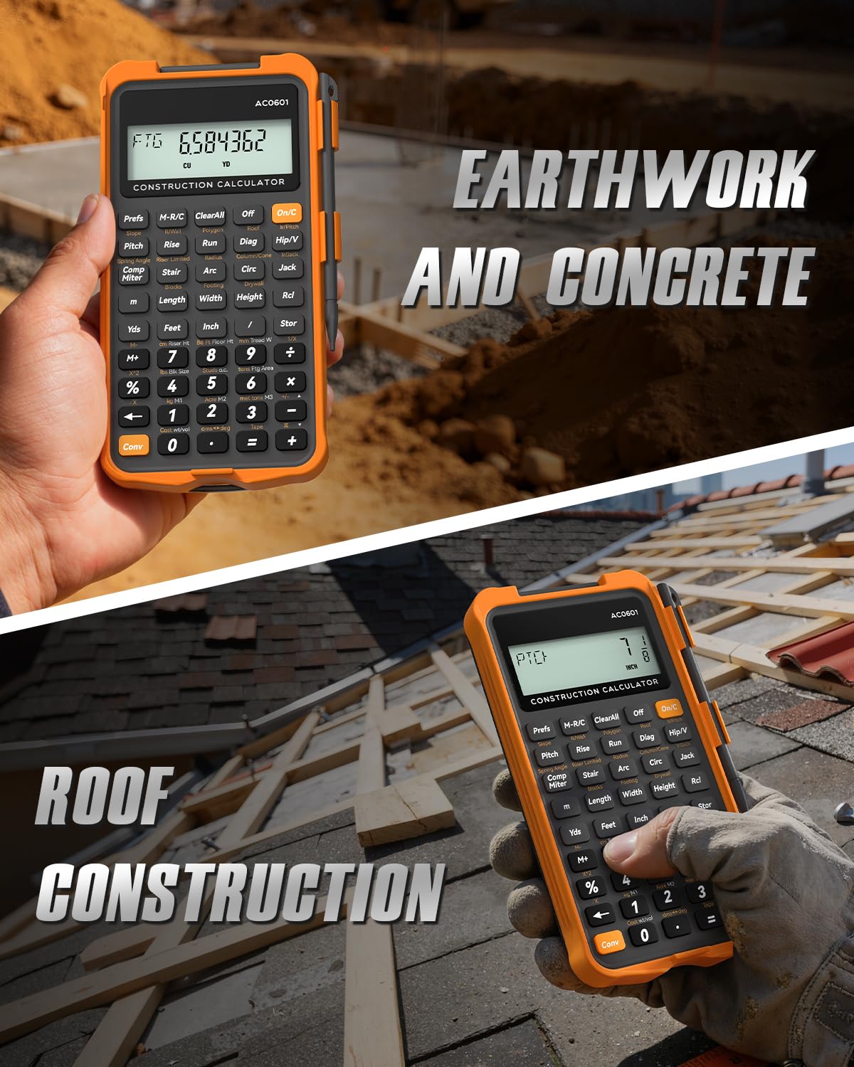 Construction Calculator with Writing Tablet N508