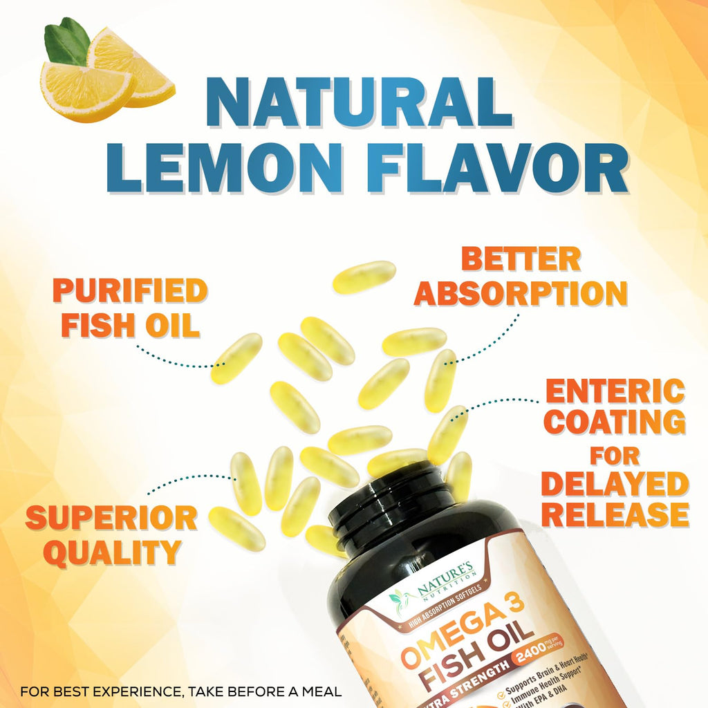 Omega 3 Fish Oil 2400mg Softgels T807815