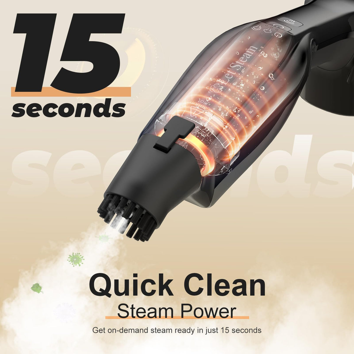 17 in 1 Steam Mop with Detachable Handheld Steam Cleaner G860