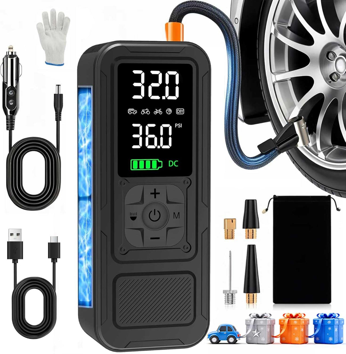 Portable Air Compressor 6000mAh 150PSI Tire Inflator B768