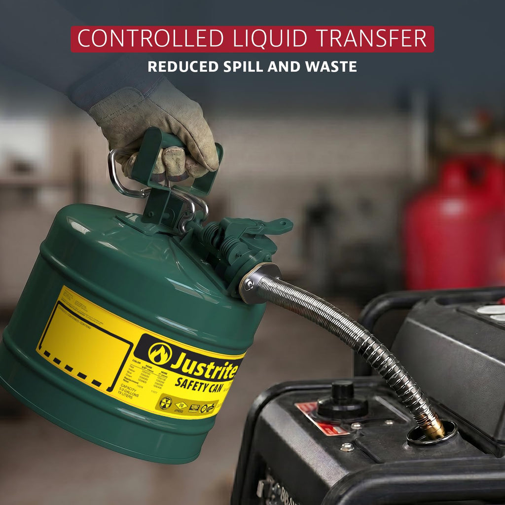 Green Galvanized Steel Safety Can W752