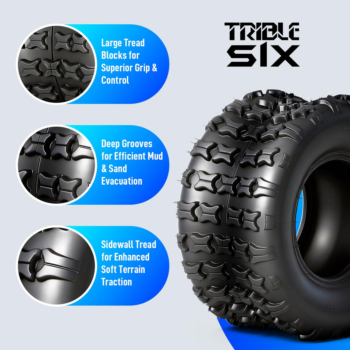 18x9.5-8 All-Terrain ATV/UTV Tires Set of 2 I39237