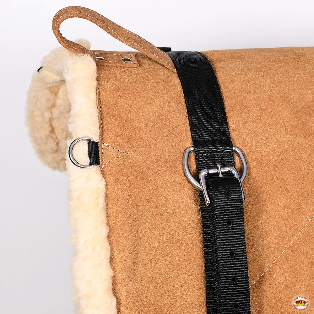 Tan Suede Leather Western Bareback Pad Q816