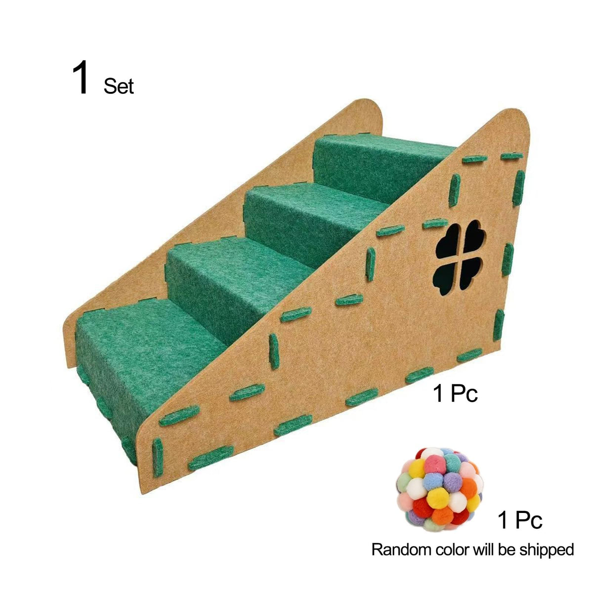 Felt 4-Step Foldable Pet Stairs W7880