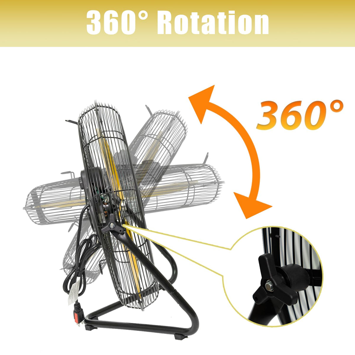 20 Inch 3-Speed High Velocity Floor Fan M8271