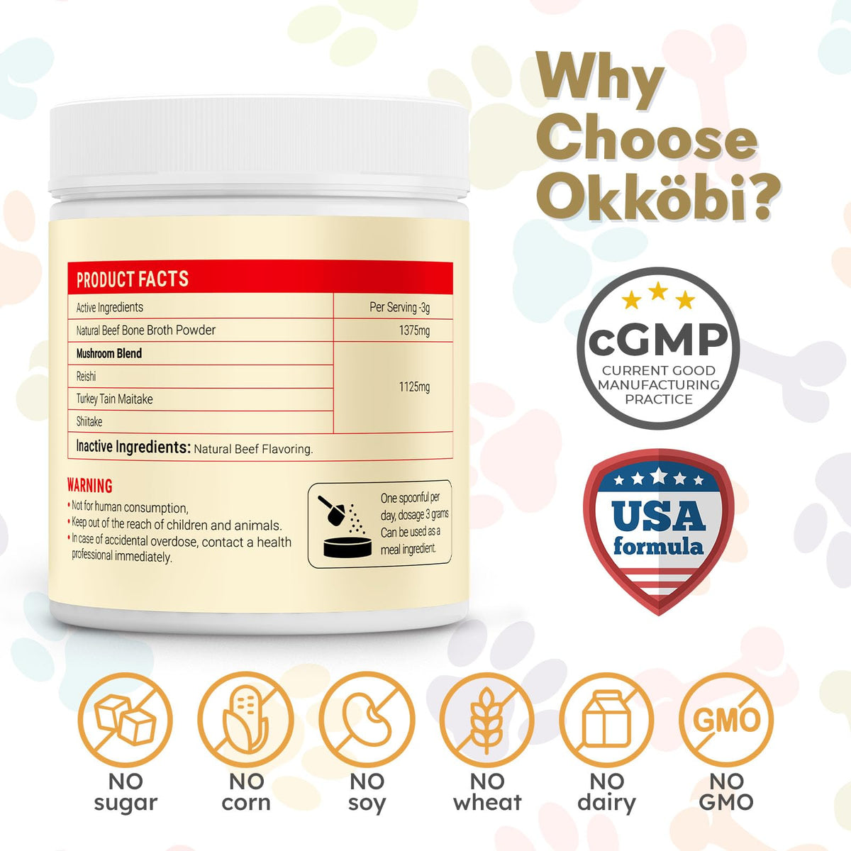 Beef Bone Broth Powder for Dogs F77374