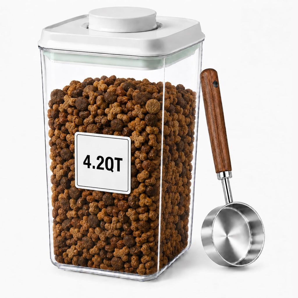Airtight Pet Food Storage Container 4.2Qt with Lid and Scoop T138611