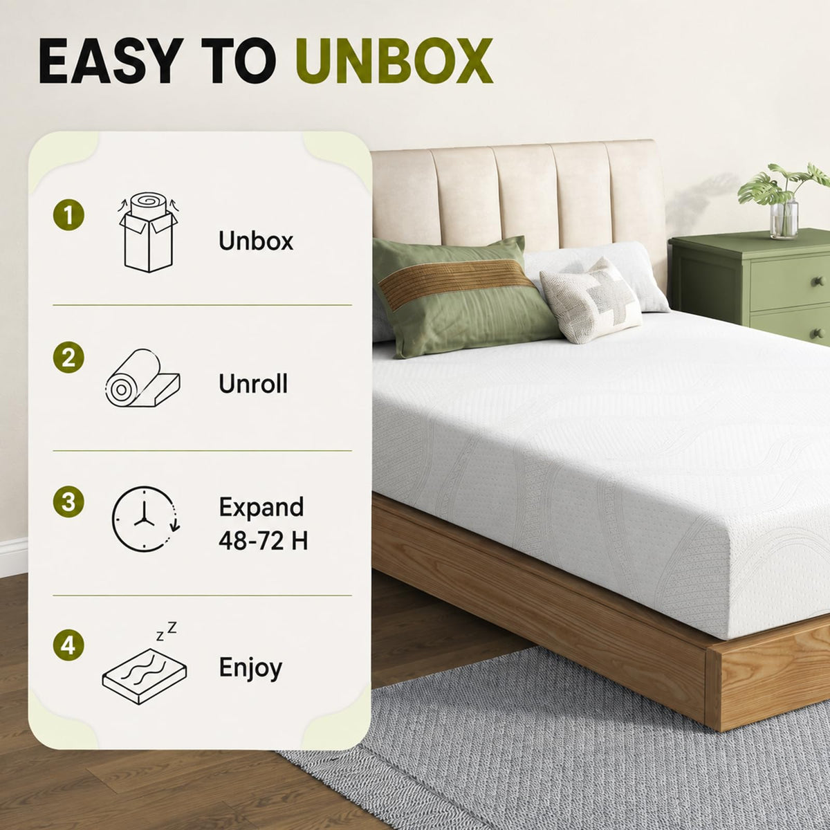 6 Inch Twin Memory Foam Mattress B1664