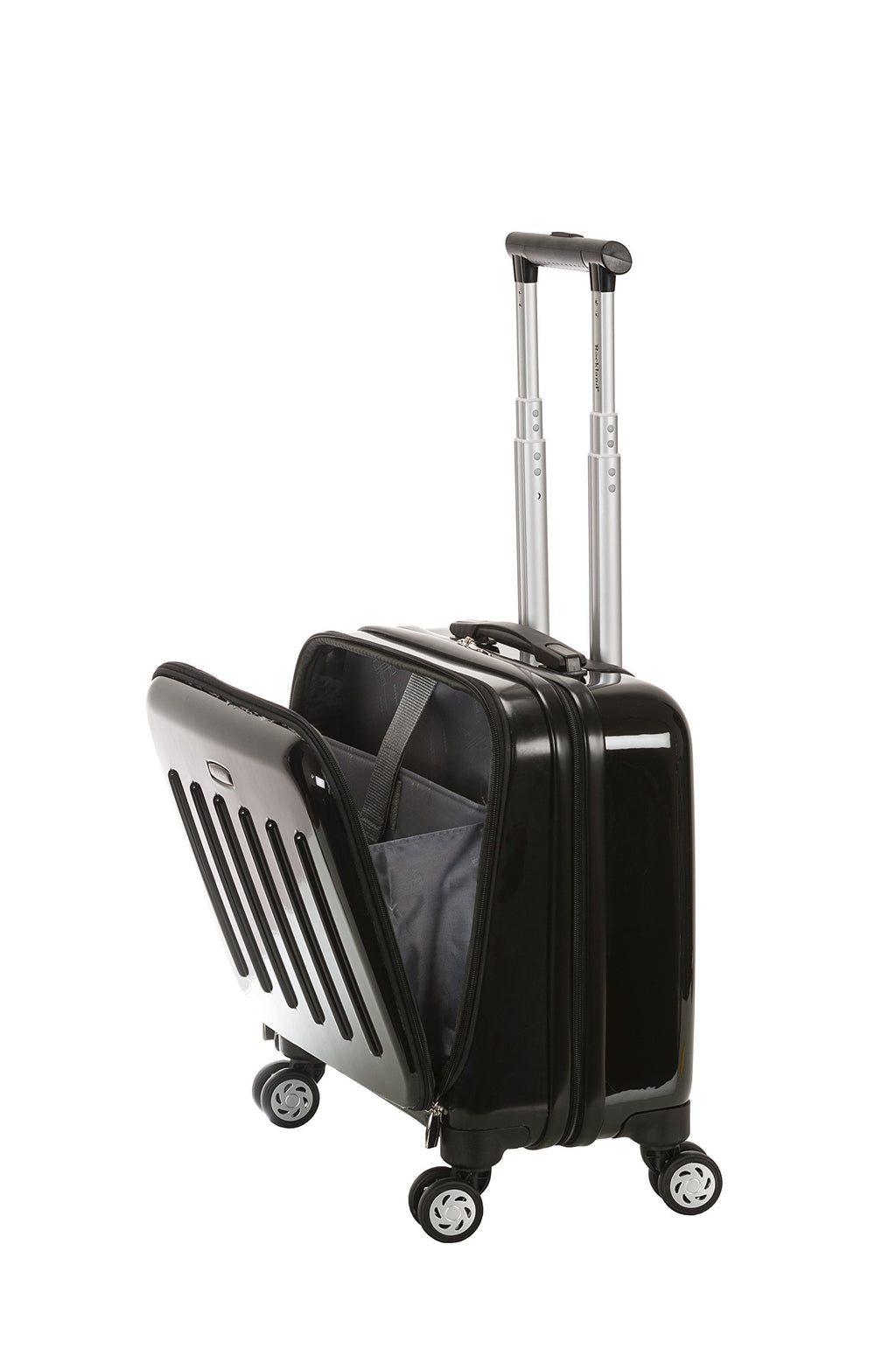 Hardside Rolling Computer Case, Carry-On, Black H34276