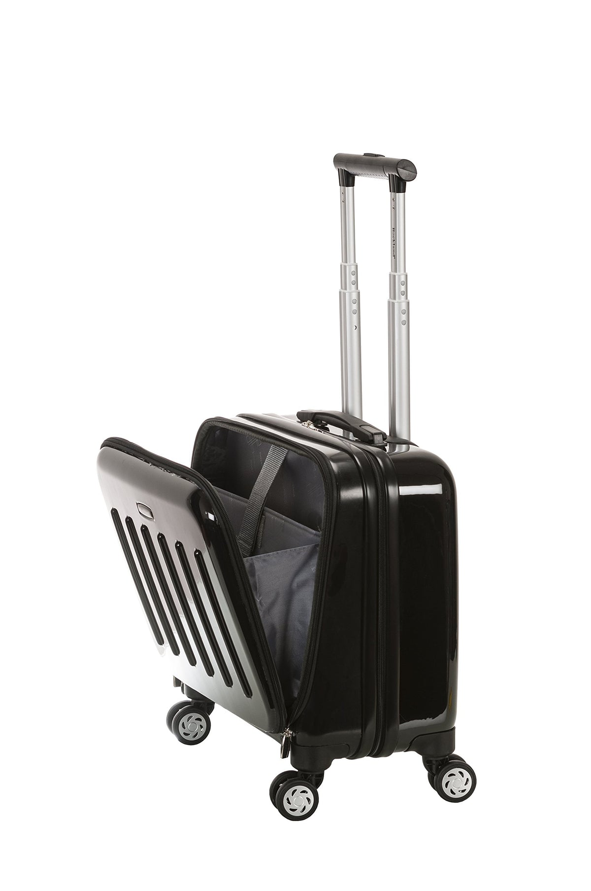 Hardside Rolling Computer Case, Carry-On, Black H34276
