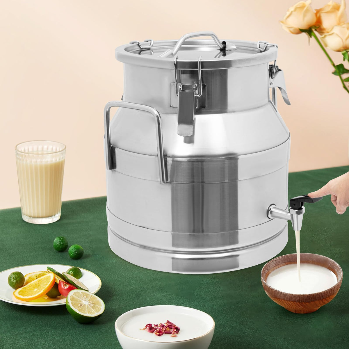 20L Stainless Steel Milk Bucket with Spigot I311