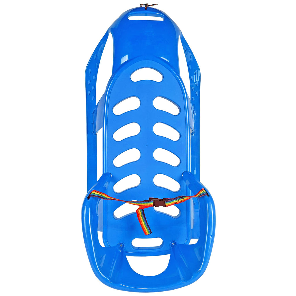 Snow Sled with Pull Rope, Backrest and Safety Belt G8980