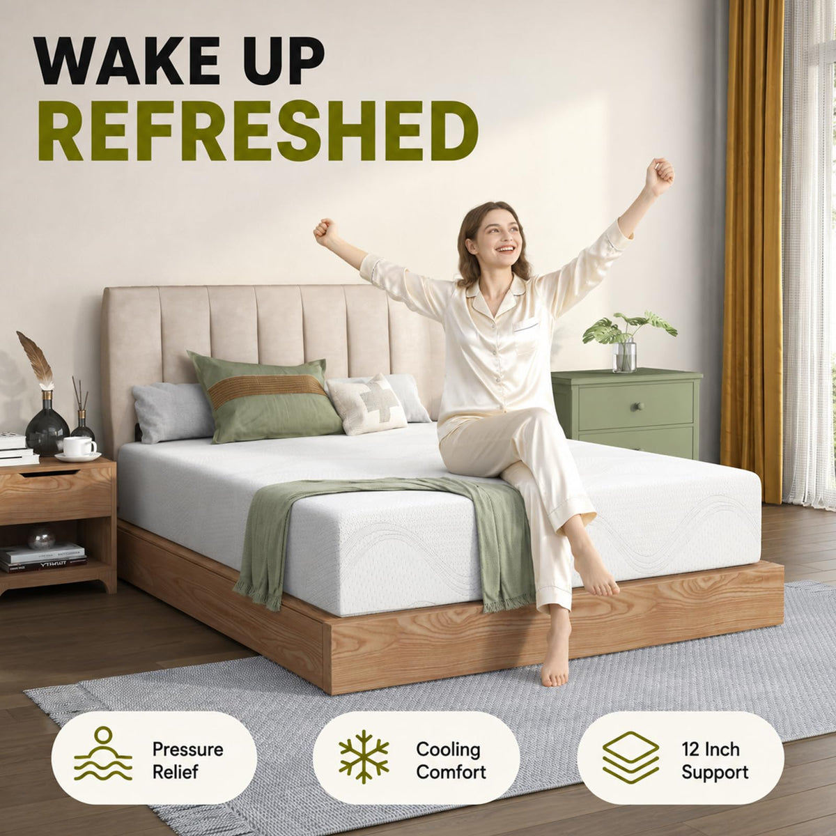 6 Inch Twin Memory Foam Mattress B1664
