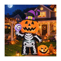 6 FT Inflatable Pumpkin Skull Outdoor Decoration with Built-in LEDs W925422