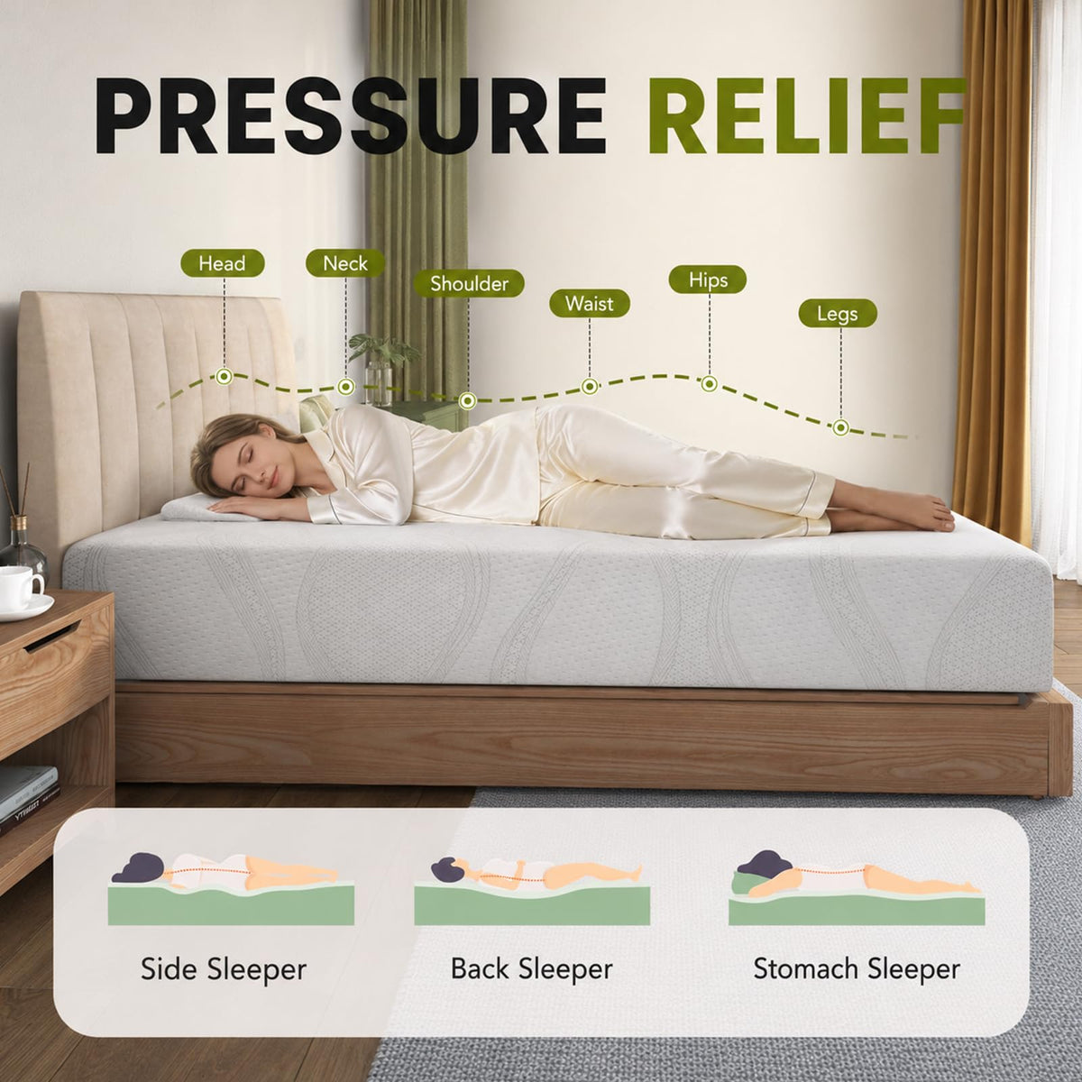 6 Inch Twin Memory Foam Mattress B1664