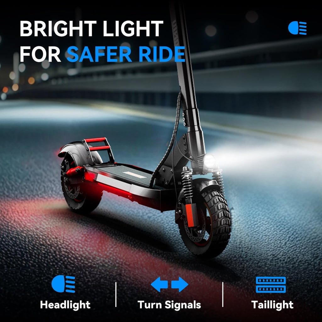 Electric Scooter with Seat 10 inch Off Road Foldable Q1647