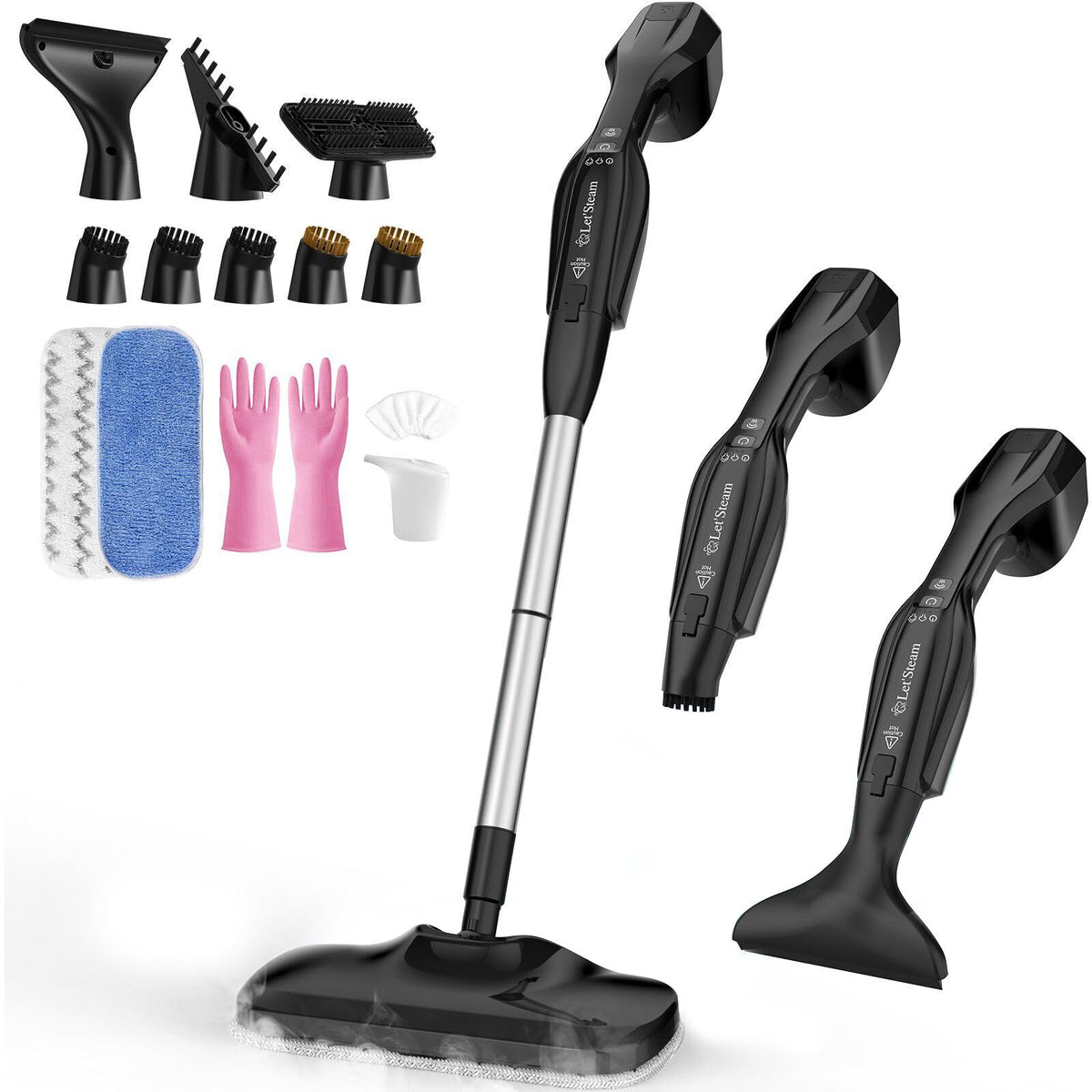 17 in 1 Steam Mop with Detachable Handheld Steam Cleaner G860