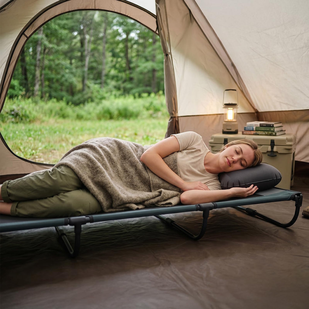 Ultralight Aluminum Camping Cot, Black G160552
